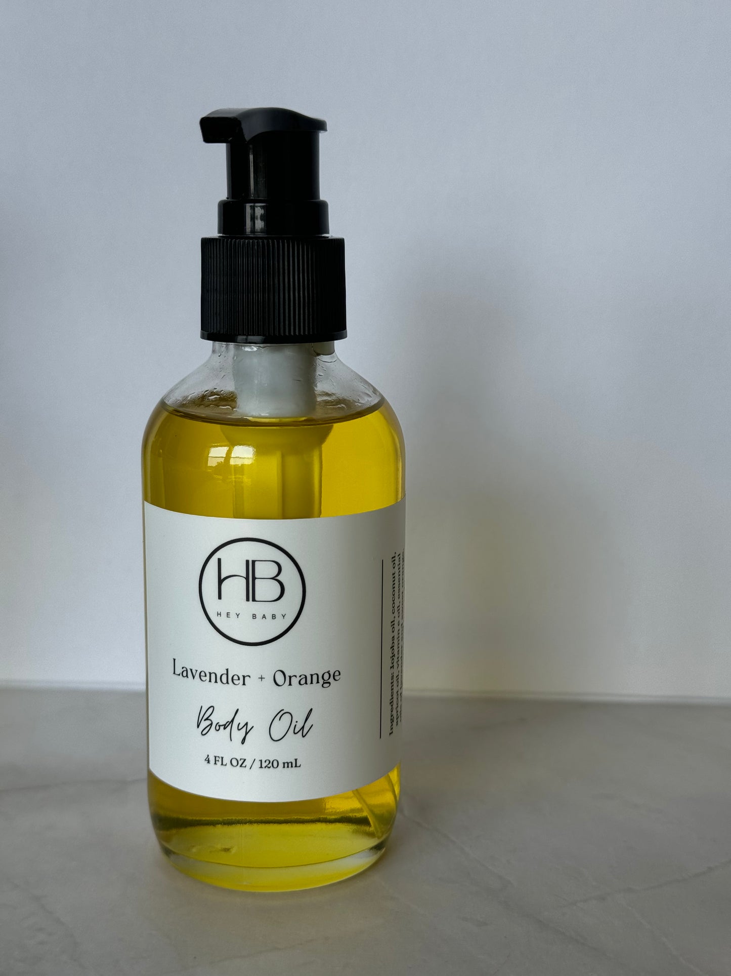 4 oz Lavender + Orange Body Oil