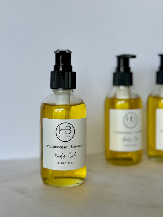 4 oz Frankincense + Lavender Body Oil
