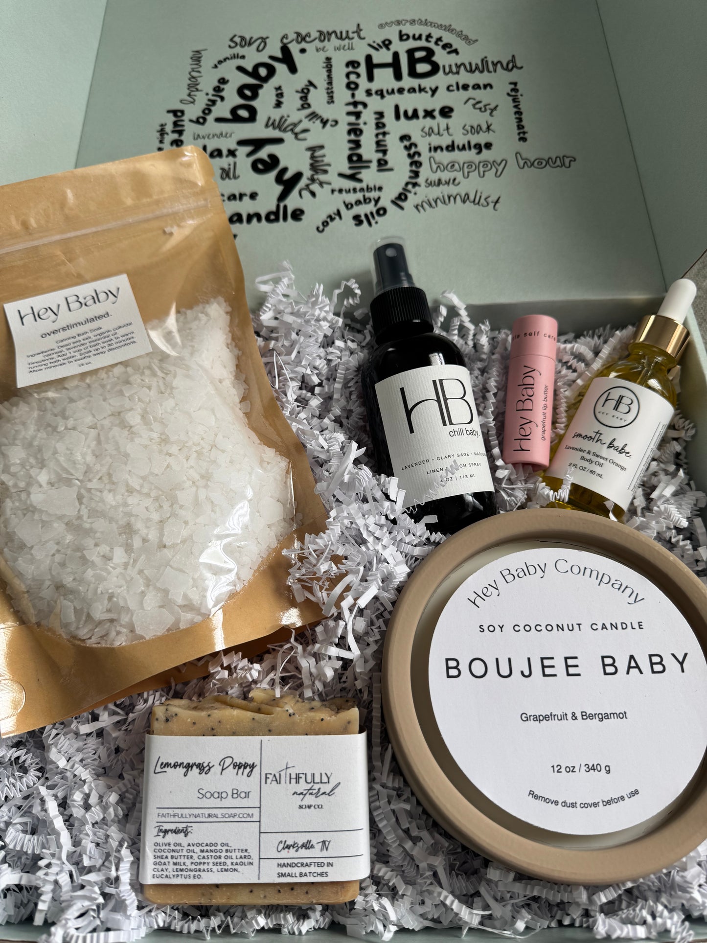 Hey Baby Box with 12 Oz Candle (New!)
